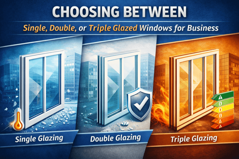 Choosing Between Single, Double, or Triple Glazed Windows for Business